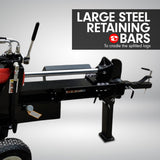 Yukon 18 Ton Petrol Log Splitter Wood Cutter Hydraulic Ram Wood Cutter Firewood Chopper Axe Wedge - Side View