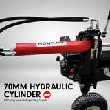 Yukon 18 Ton Petrol Log Splitter Wood Cutter Hydraulic Ram Wood Cutter Firewood Chopper Axe Wedge - Close-Up Angle