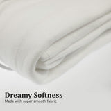 Laura Hill Electric Blanket Queen Size Fitted Underlay Winter Throw - White - Top-Down View