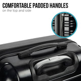 Olympus Noctis 3PC Luggage Set Hard Shell ABS+PC - Stygian Black - Close-Up Angle