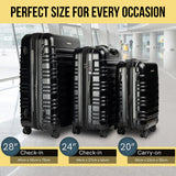 Olympus Noctis 3PC Luggage Set Hard Shell ABS+PC - Stygian Black - Extra Image