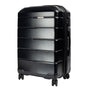 Olympus Artemis 24in Hard Shell Suitcase, ABS+PC, TSA Lock, Expandable, Jet Black