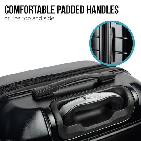 Olympus Artemis 24in hard shell suitcase in jet black ABS+PC, image 8