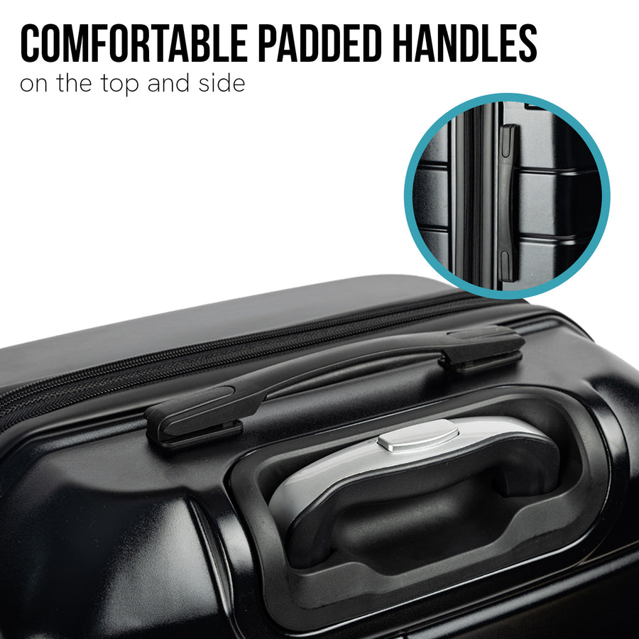 Olympus Artemis 24in hard shell suitcase in jet black ABS+PC, image 8