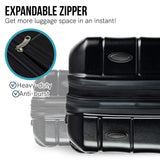 Olympus Artemis 24in Hard Shell Suitcase ABS+PC Jet Black
