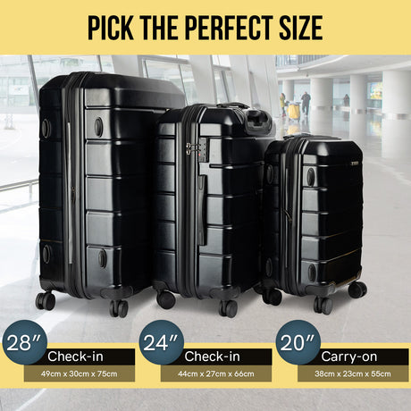 Olympus Artemis 24in hard shell suitcase in jet black ABS+PC, image 12