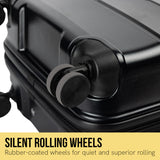 Olympus Artemis 28in Hard Shell Suitcase ABS+PC Jet Black - Close-Up Angle