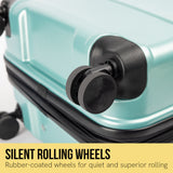 Olympus Artemis 28in Hard Shell Suitcase ABS+PC - Electric Teal - 45-Degree Angle