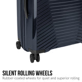 Olympus Astra 24in Lightweight Hard Shell Suitcase - Aegean Blue - 45-Degree Angle
