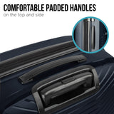 Olympus Astra 24in Lightweight Hard Shell Suitcase - Aegean Blue - Rear View