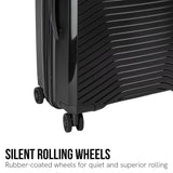 Olympus Astra 29in Lightweight Hard Shell Suitcase - Obsidian Black - Rear View
