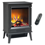 Dimplex Laverton 2kW Freestanding Electric Fireplace Stove Heater, 3D Optiflame Effect, Remote Control, Matte Black