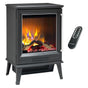 Dimplex Laverton 2kW Freestanding Electric Fireplace Stove Heater, 3D Optiflame Effect, Remote Control, Matte Black