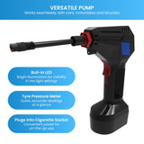 MEC Maxim ATP 12V Tyre Pump Portable Electric Car Tyre Air Pump with LED Light Digital Pressure Metre - Top-Down View