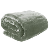 Laura Hill 600-GSM Mink Blanket Queen Size Double-Sided Soft Plush Bed Faux Throw Rug 220 X 240cm Sage - Front View