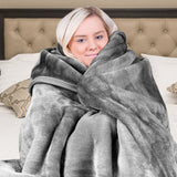 Laura Hill Mink Blanket Double Sided Queen Size Soft Plush Bed Faux Throw Rug 220 X 240cm - Extra Image