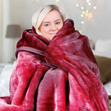Laura Hill Mink Blanket Double Sided Queen Size Soft Plush Bed Faux Throw Rug 220 X 240cm - Front View