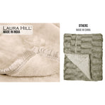 Laura Hill 800-gsm Faux Mink Throw Rug Blanket Queen Size Double-sided Large 220 X 240cm Heavy - Cream