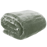 Laura Hill 800-GSM Mink Blanket Queen Size Double-Sided Soft Plush Bed Faux Throw Rug 220 X 240cm Heavy Sage - Front View