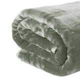 Laura Hill 800-GSM Mink Blanket Queen Size Double-Sided Soft Plush Bed Faux Throw Rug 220 X 240cm Heavy Sage - Side View