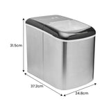 Morphy Richards 15kg Ice Maker in Stainless Steel - Side View