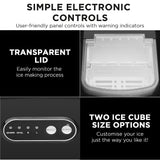 Morphy Richards 15kg Ice Maker in Stainless Steel - Close-Up Angle
