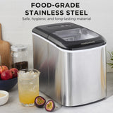 Morphy Richards 15kg Ice Maker in Stainless Steel - Low Angle