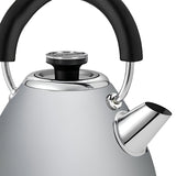 Morphy Richards 1.5L Venture Collection Pyramid Kettle in Steel Grey - Front View