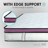 Laura Hill King Mattress Visco Cool Gel Infused Memory Foam Euro Top Pocket Spring 30cm - Extra Image