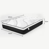 Laura Hill King Single Mattress Bed Size Euro Top 5 Zone Spring Foam 32cm - Side View