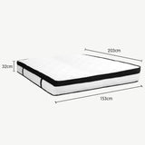 Laura Hill Queen Mattress Bed Size Euro Top 5 Zone Spring Foam 32cm Bedding Pocket - Extra Image