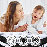 Laura Hill King Single Mattress Bed Size Euro Top 5 Zone Spring Foam 34cm - Extra Image