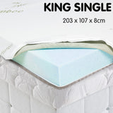 Laura Hill Cool Gel Memory Foam Mattress Topper - King Single - Top-Down View