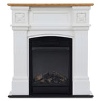 Dimplex Mini Windlesham 1.5kW Freestanding Electric Fireplace Suite, Realistic LED Flame Effect Heater, White & Oak