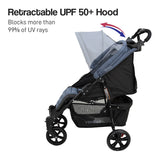 Veebee Nav 4 Stroller Lightweight Pram For Newborns To Toddlers - Glacie - Rear View
