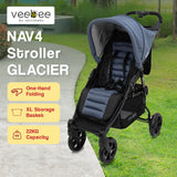 Veebee Nav 4 Stroller Lightweight Pram For Newborns To Toddlers - Glacie - Extra Image