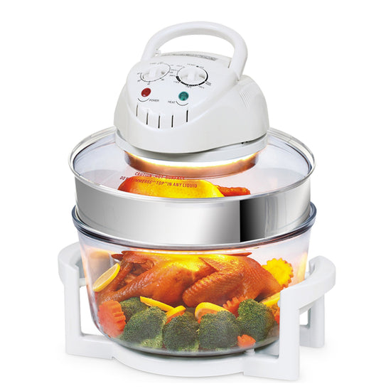 Pronti 17L Turbo Convection Oven & Air Fryer with Extender Ring - 1400W Electric Cooker