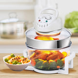 Pronti 17L Turbo Convection Oven & Air Fryer with Extender Ring - 1400W Electric Cooker - Front View