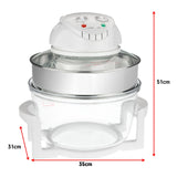 Pronti 17L Turbo Convection Oven & Air Fryer with Extender Ring - 1400W Electric Cooker - Extra Image