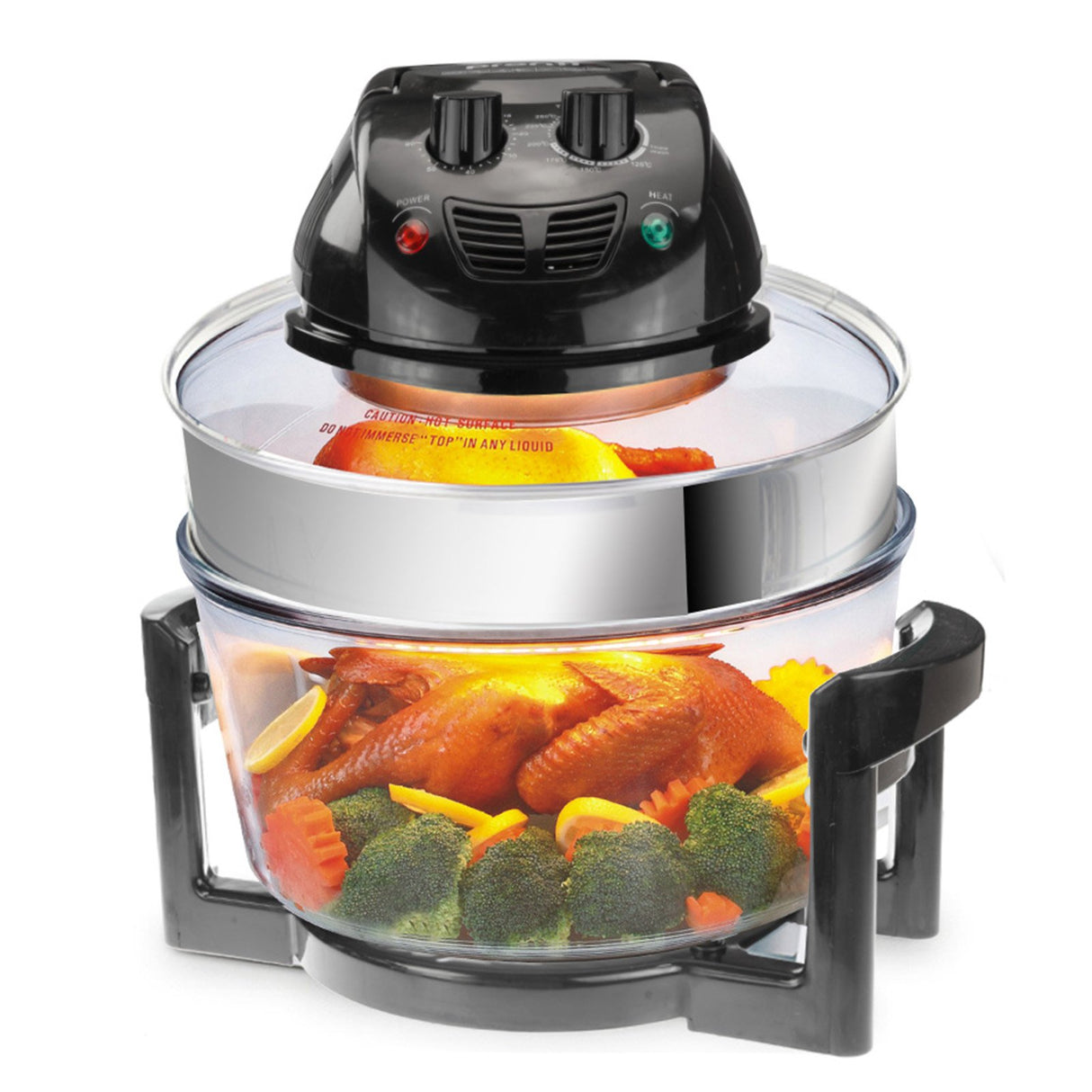 Pronti 17L Turbo Convection Oven with Broiler & Extender Ring - A18 Black
