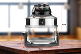 Pronti 17L Turbo Convection Oven with Broiler & Extender Ring - A18 Black - Low Angle