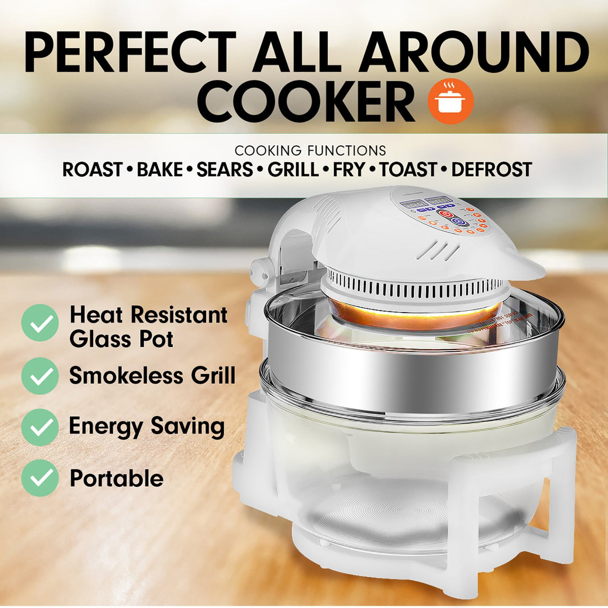 Highlander 17L Rapid Air Fryer & Convection Oven