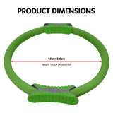 Powertrain Pilates Ring Band Yoga Home Workout Exercise Band - Green - 45-Degree Angle