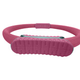 Powertrain Pilates Ring Band Yoga Home Workout Exercise Band - Pink - Top-Down View