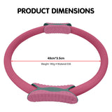 Powertrain Pilates Ring Band Yoga Home Workout Exercise Band - Pink - 45-Degree Angle