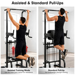 Powertrain Power Tower Pull Up Chin Up Dip Station Adjustable Multi-Function Home Gym Strength Training Equipment