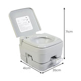 Wallaroo 10l Camping Portable Toilet - Front View