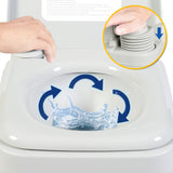Wallaroo 10l Camping Portable Toilet - Close-Up Angle