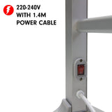 Pronti Heated Towel Rack Electric Bathroom Towel Rails Warmer 100w - Silver - Top-Down View