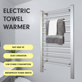 Pronti Heated Towel Rack With Timer Wall-mounted Freestanding Electric 160 Watts - Rear View